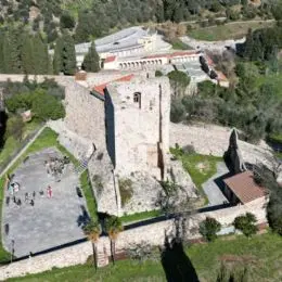 Rocca Aldobrandesca from drone